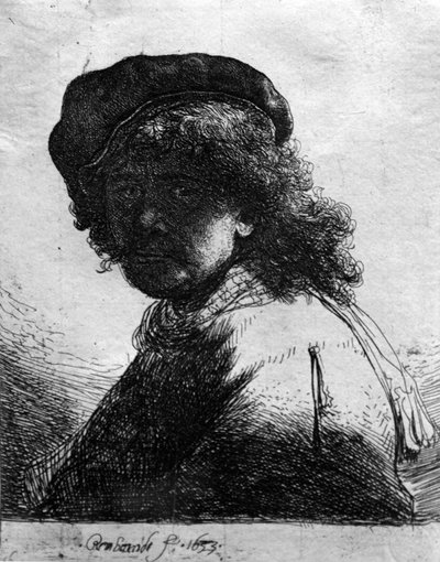 Self-Portrait with the Scarf by Rembrandt van Rijn